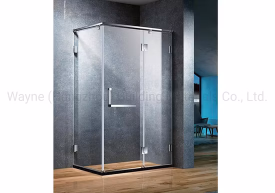 10mm Heat Soak Test Tempered Toughened Glass Frameless Hinged Shower Door