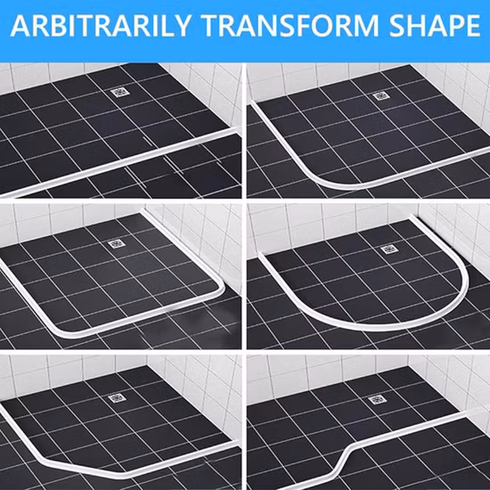 Striscia di tenuta in gomma impermeabile in PVC/silicone per porta in vetro della doccia del bagno