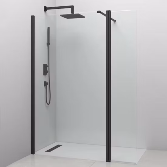 Cabina doccia con schermo in vetro temperato da 8 mm, cabina doccia con cornice