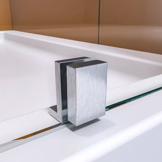 in vendita: 2023 Porta per doccia a battente in vetro temperato senza telaio di nuovo design da 6 mm/8 mm con certificazione ANSI/CE
